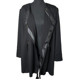 Lane Bryant Long Blazer Jacket Leather Accents Sz 18/20‎